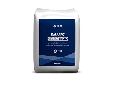 Dalapro Airless Hydro – færdigblandet blå sprøjtespartelmasse specielt til vådrum