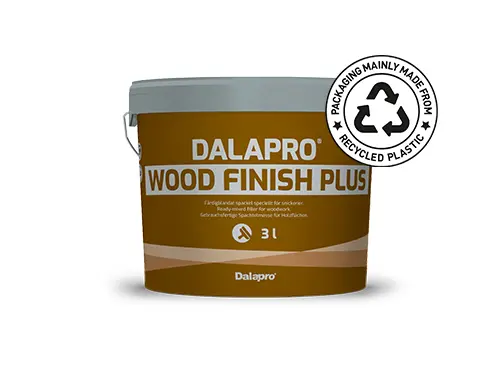 Dalapro Wood Finish Plus - Færdigblandet hvid finkornet håndspartelmasse til træværk.